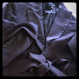 Zara Dark Grey Pinstripe Jacket Size 6